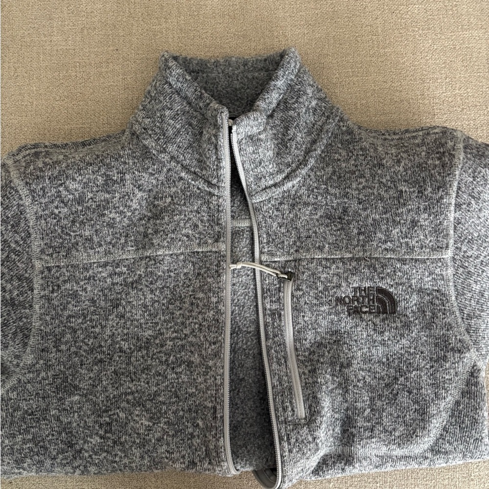 The North Face Heather Gray Zip-Up Jacket